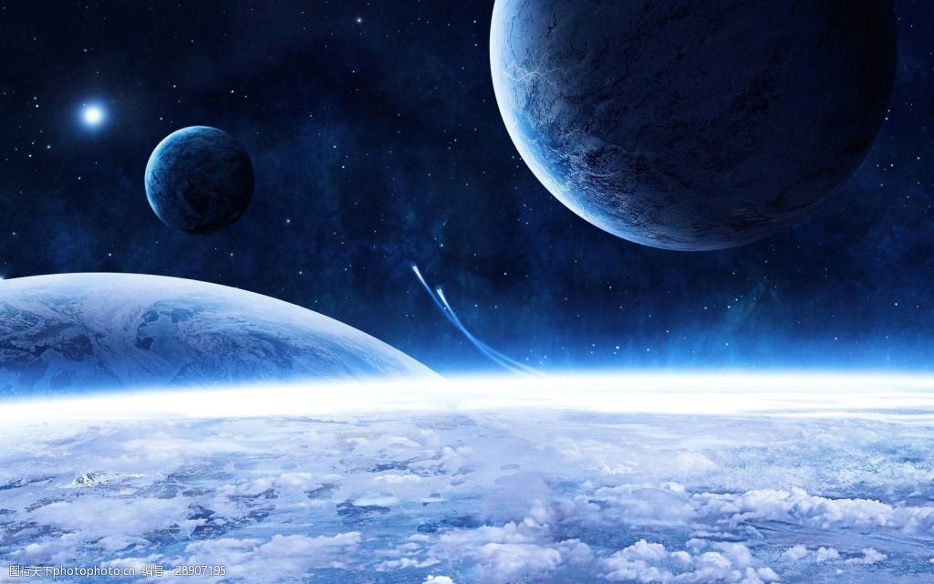 大气宇宙星球背景 大气 科技 宇宙 星球 蓝色地球 海报      背景