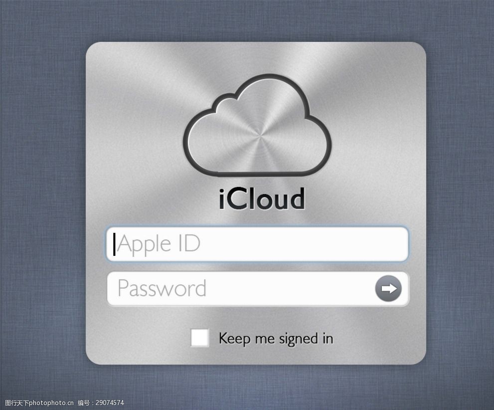 仿真iCloud登录页面