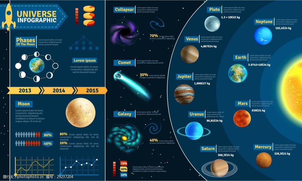 卡通创意太空星球插画