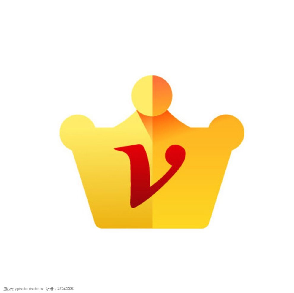 爱奇艺 vip 会员 皇冠 扁平化 设计 标志图标 企业logo标志 ai