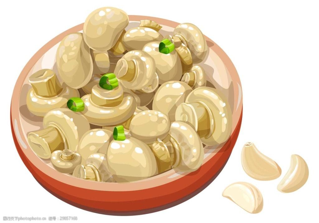 卡通美味香菇汤png元素