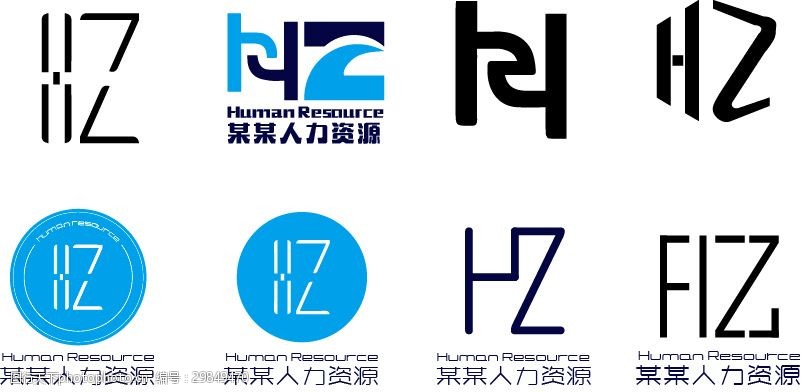 hzlogo字体设计字母组合