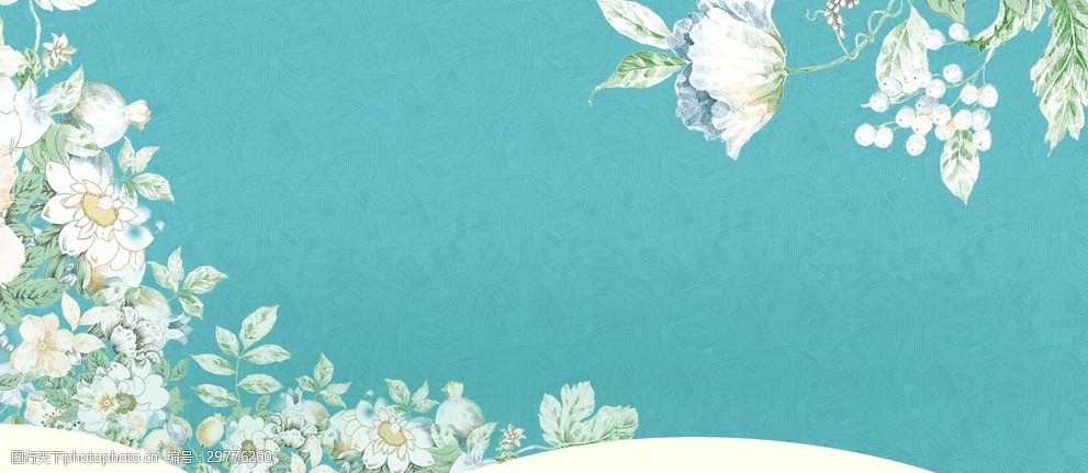 设计图库 淘宝电商 店招促销  关键词:梦幻蓝色花朵小清新背景 春季上