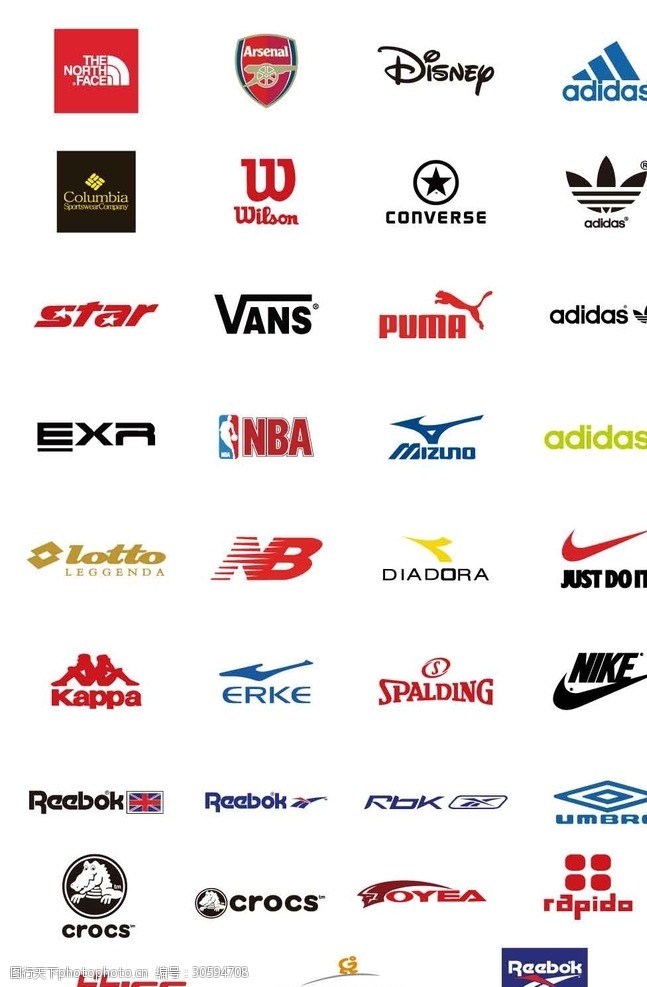 品牌标志图片 各类 运动 品牌标志 图片免费下载 运动品牌 logo矢量