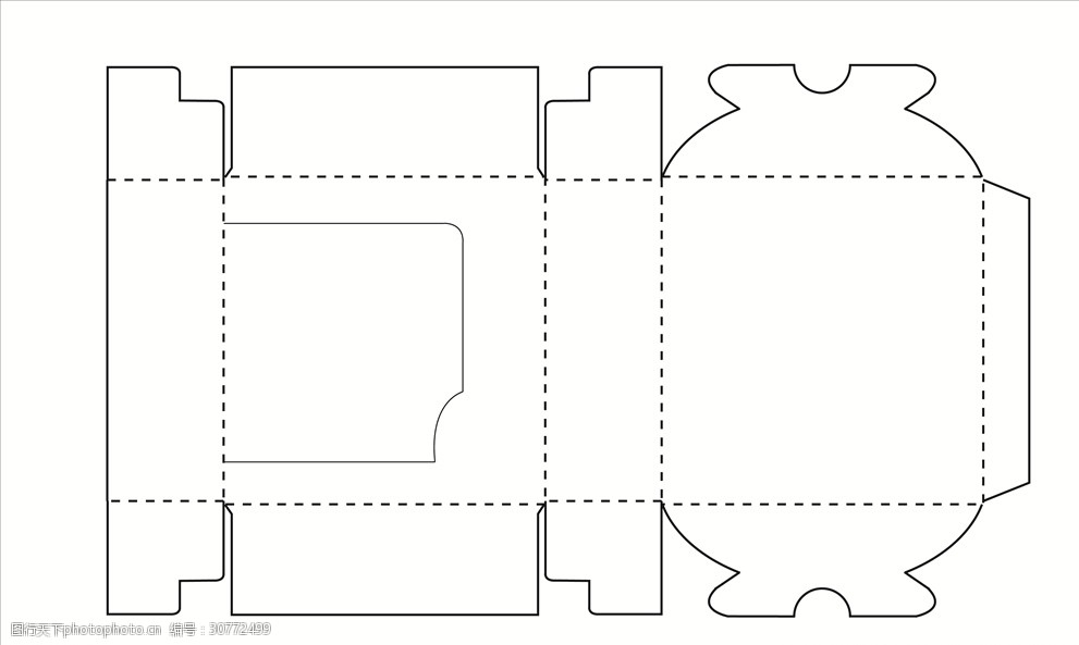 包装刀模平面展开图源文件
