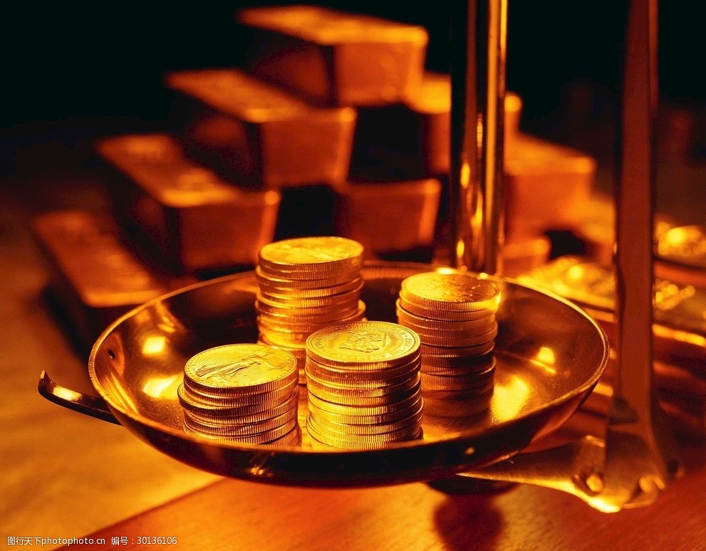 黄金货币纸币硬币金条