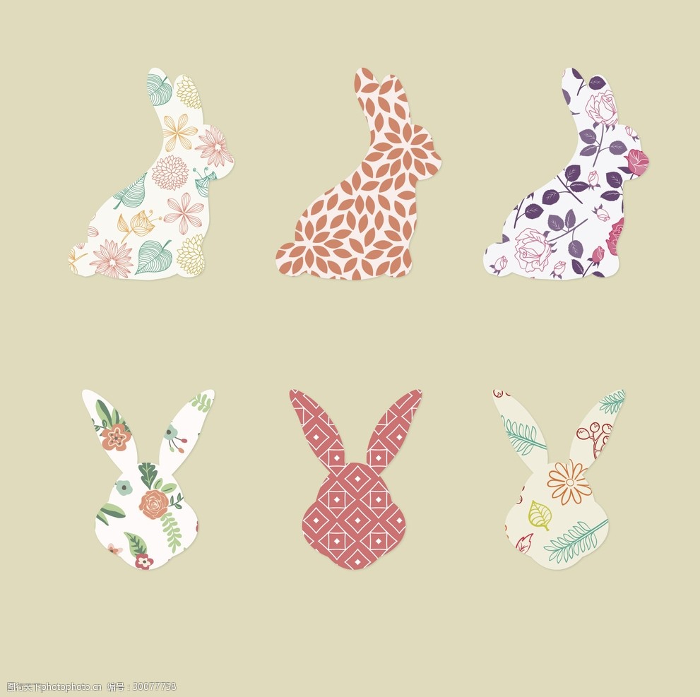 复活节兔子图案
