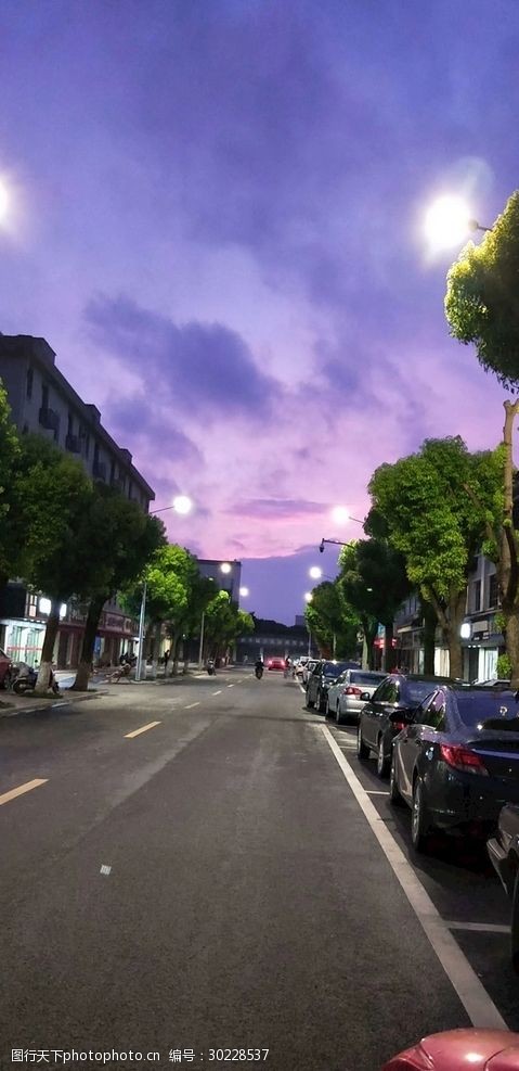 关键词:不一样的天空 天空 晚霞 绿树 街道 风景 摄影 自然景观 自然