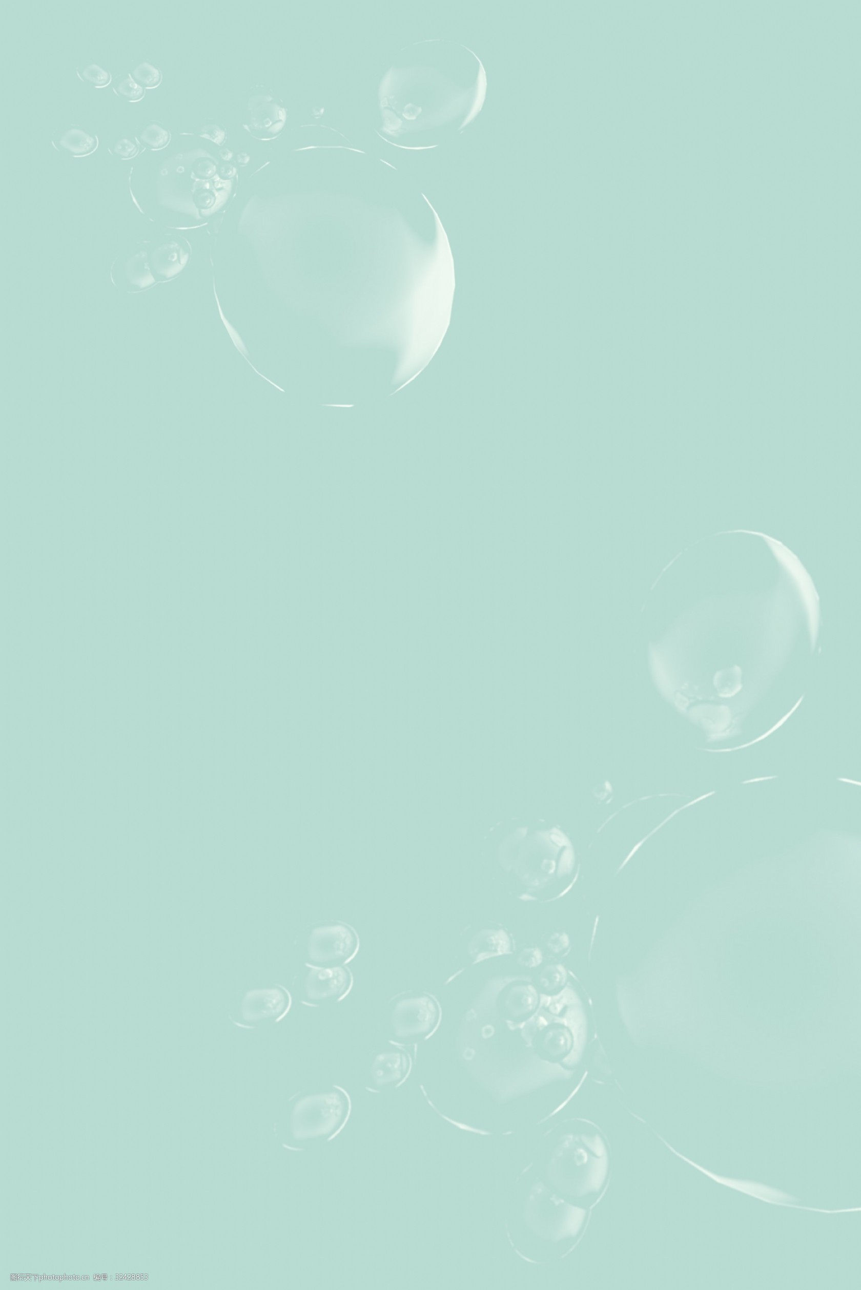 简约莫兰迪绿色清新气泡通用背景图片-图行天下图库