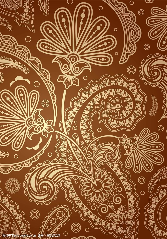 矢量花纹底纹背景墙纸