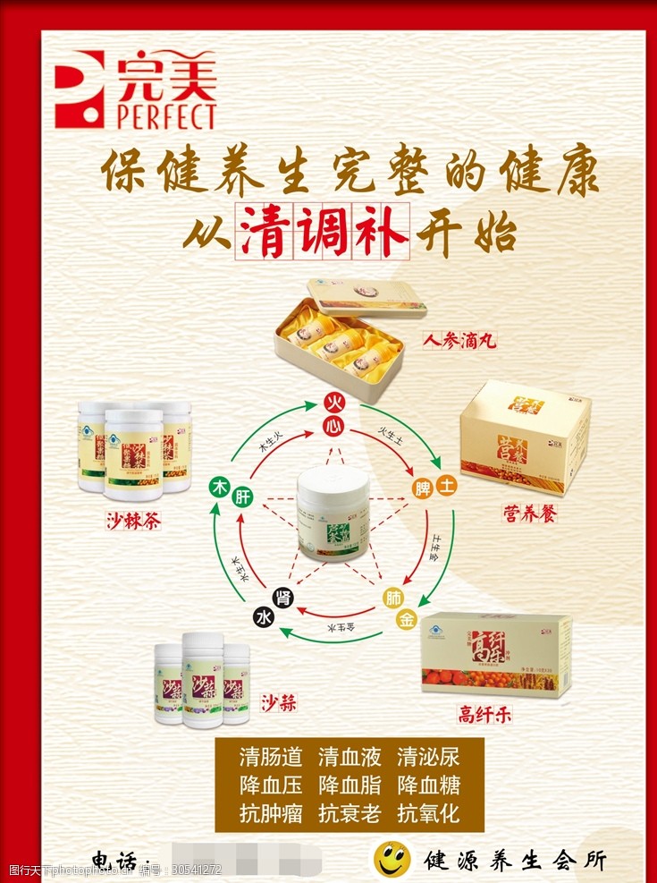 完美保健品海报