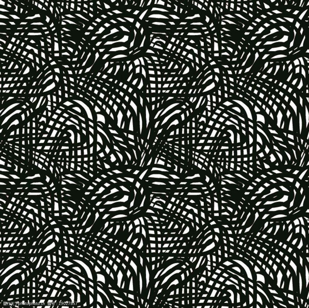 黑白花纹底纹矢量图下载图片-图行天下图库