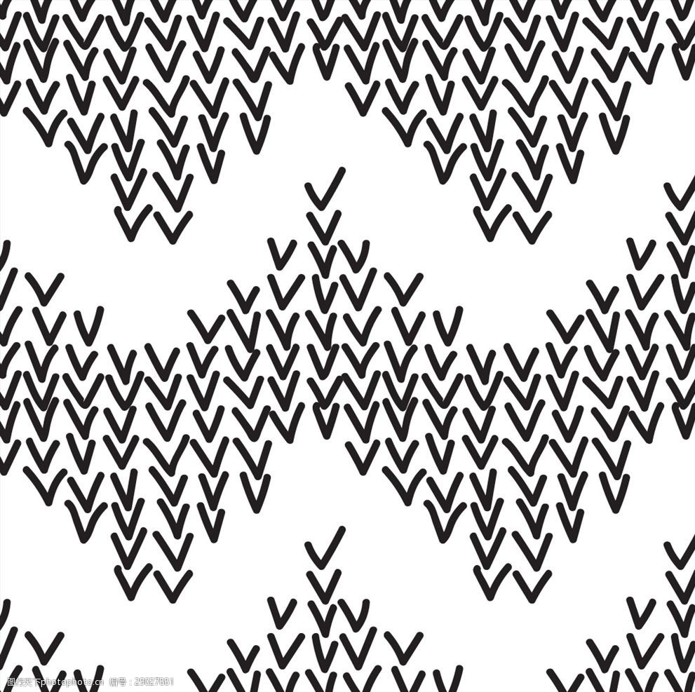 黑白花纹底纹矢量图下载
