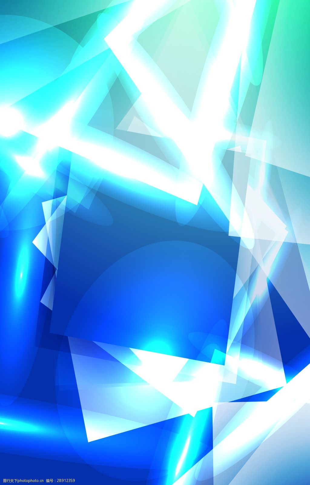 蓝色不规则发光的几何背景素材