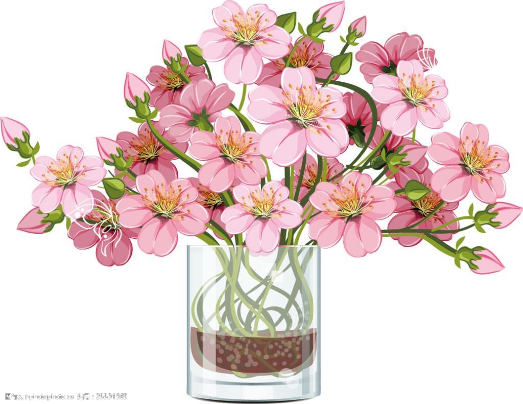 关键词:小清新花朵装饰图案 小清新 浪漫 粉色渐变 花朵 种植 花卉