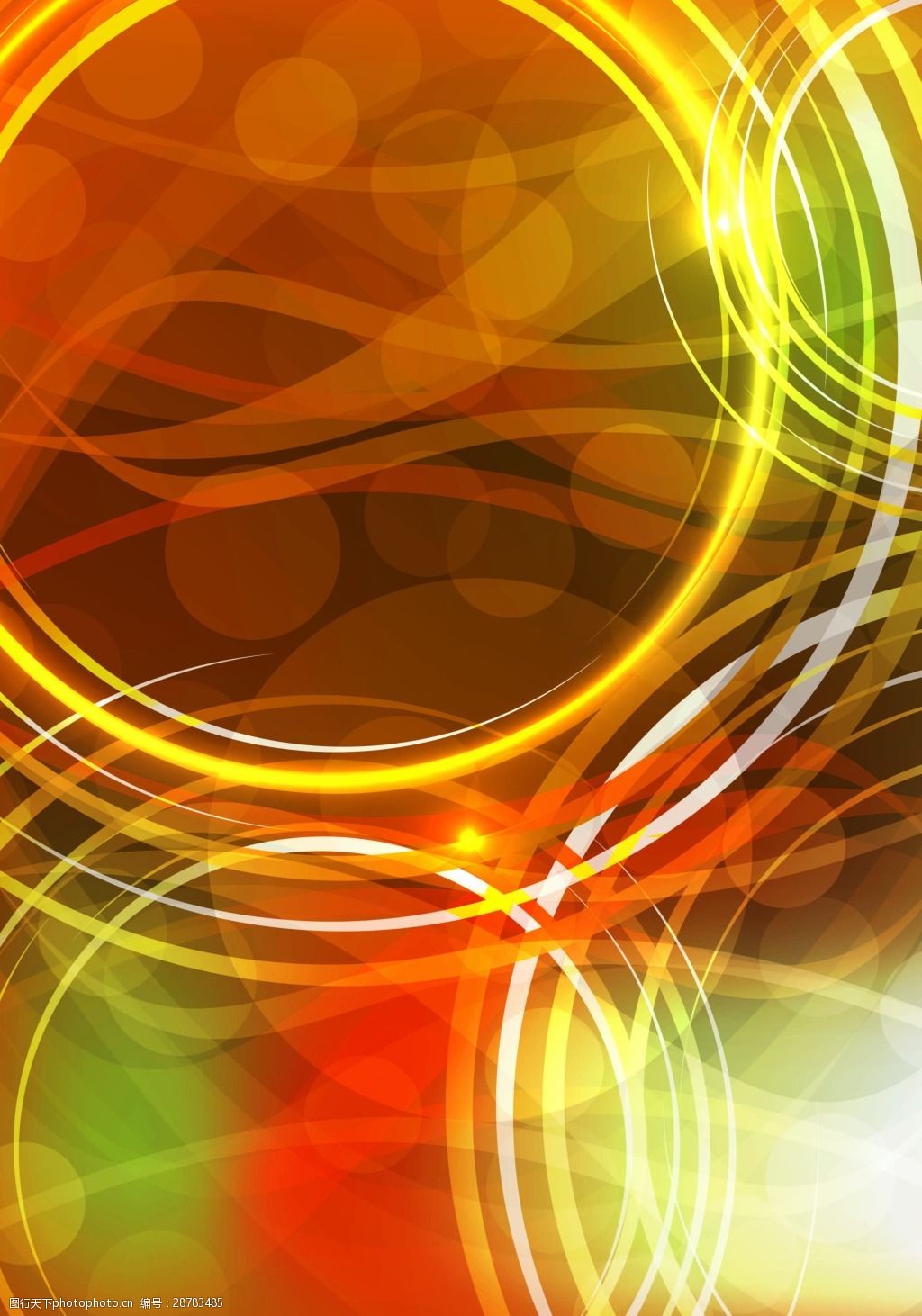 彩色渐变圆环背景模版