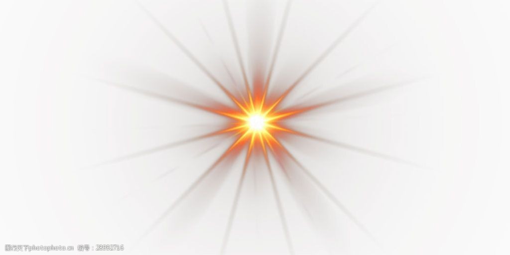 抽象橙色光效图形免抠png透明素材