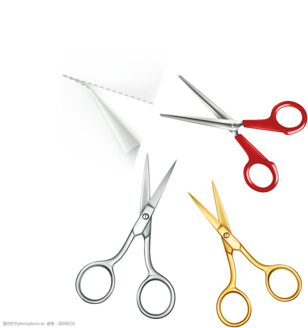 多类剪刀卡通矢量素材
