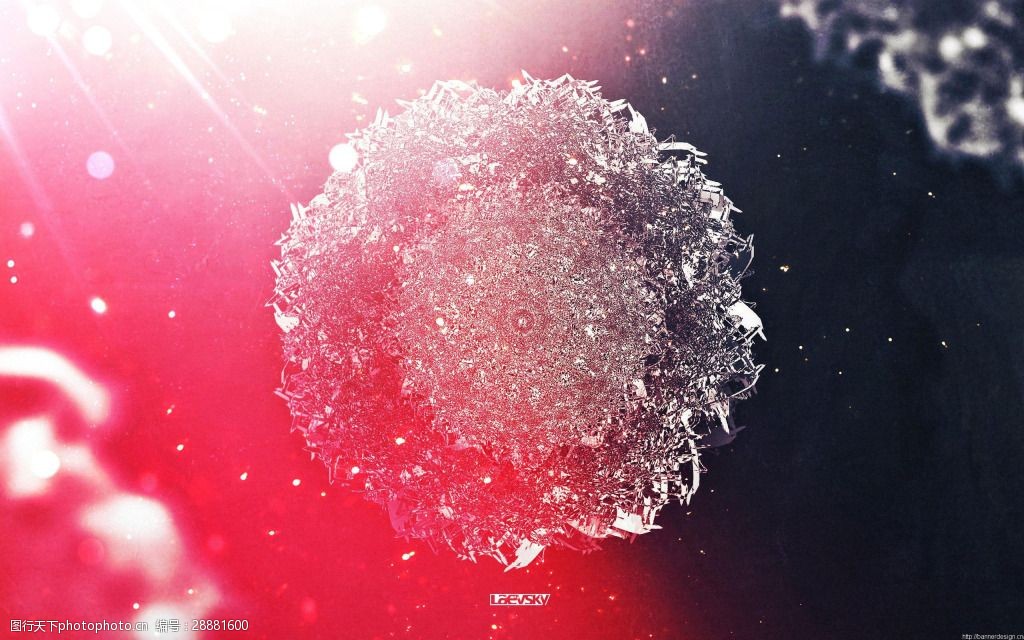 白色透明水晶唯美星空背景