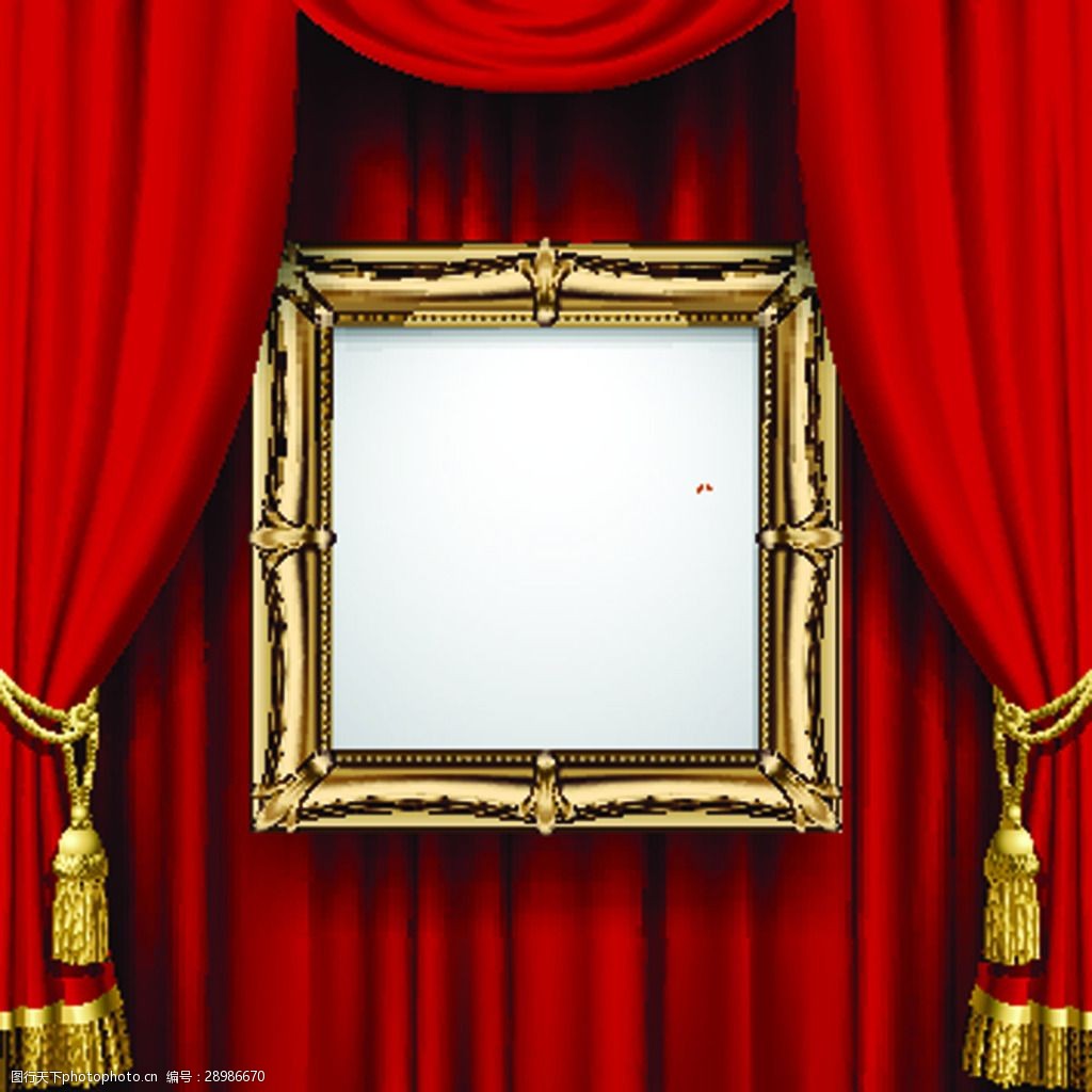 幕布边框矢量素材