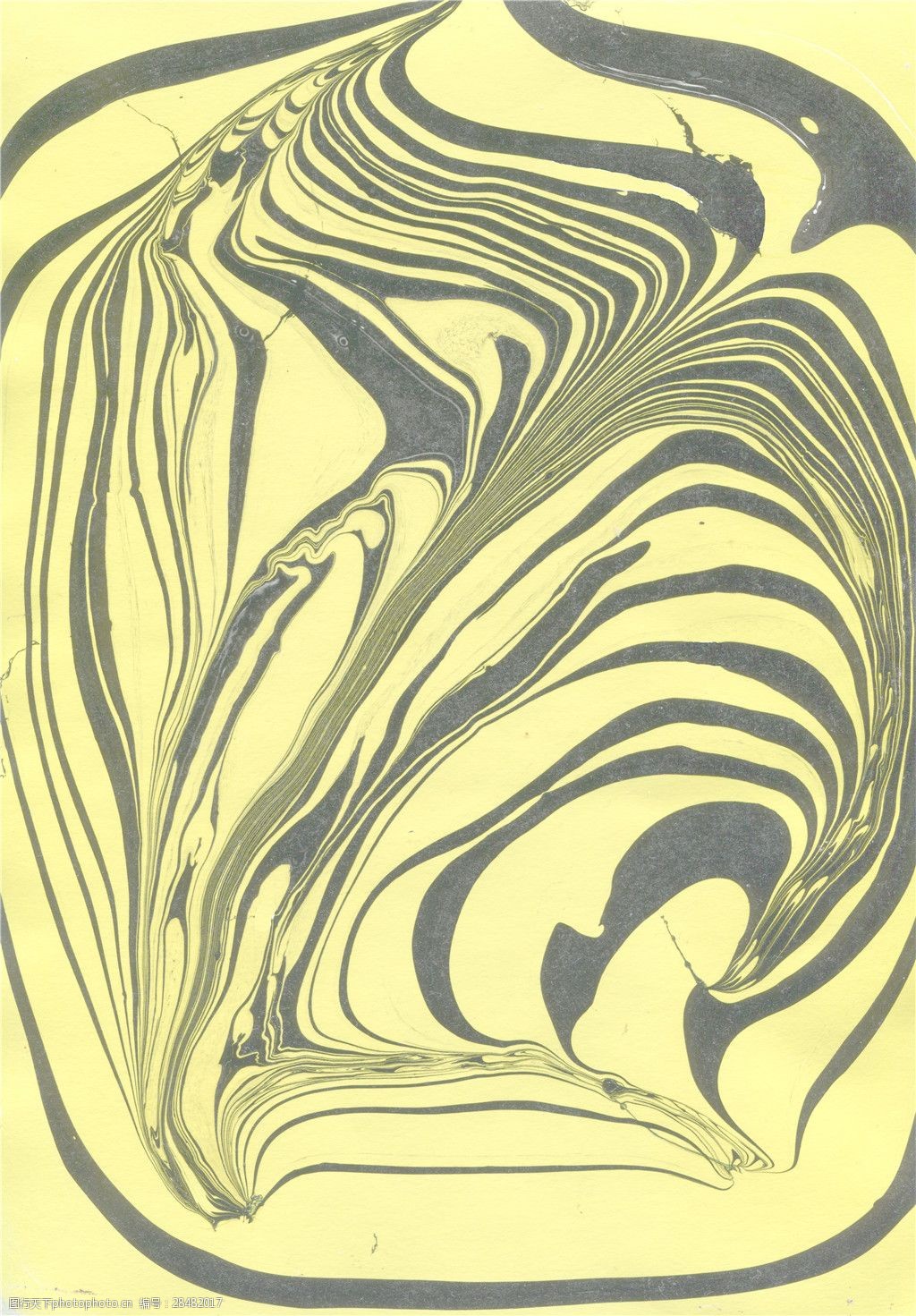 清新时尚黑黄色不规则纹理壁纸图案装饰设计