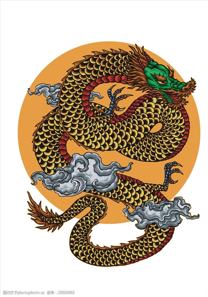 手绘龙矢量图下载