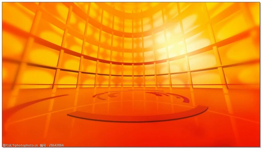 黄橙色曲面大背景视频素材