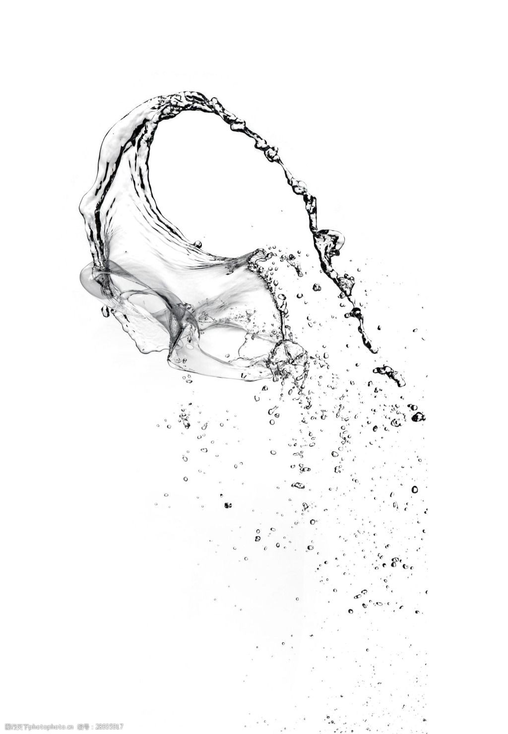 手绘透明水珠元素