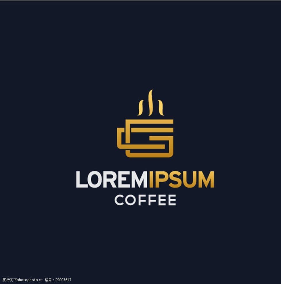 创意抽象金色logo矢量素材