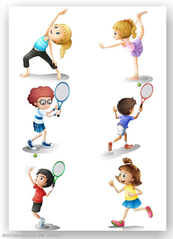 运动人物形象矢量素材