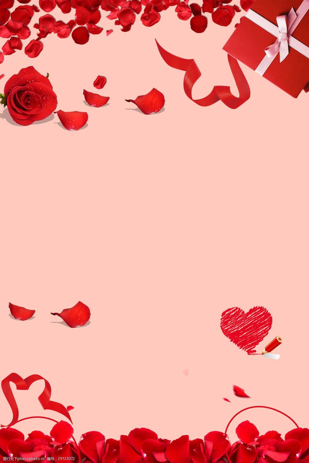 关键词:浪漫玫瑰花瓣背景 浪漫 唯美 爱情 红心 玫瑰 花瓣 海报