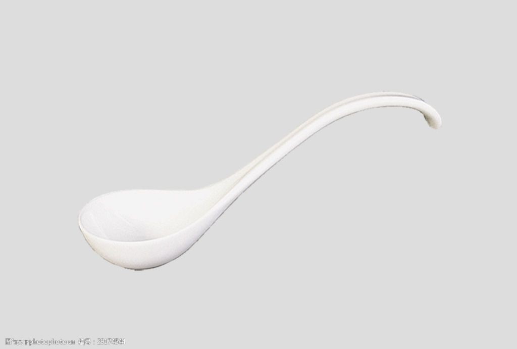 白色塑料勺子免抠psd透明素材
