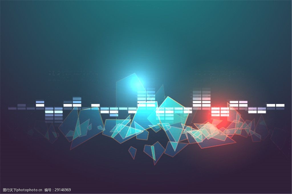 五彩科技立体背景图