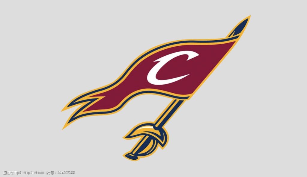 克里夫兰骑士队红旗免抠psd透明素材