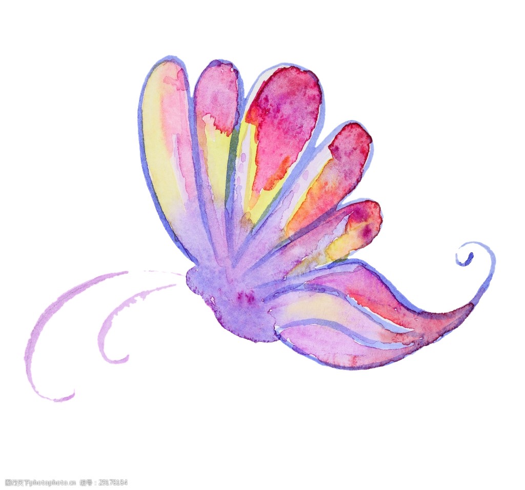 幼小蝴蝶卡通透明装饰素材 动物 飞行 透明素材 免扣素材 装饰图案