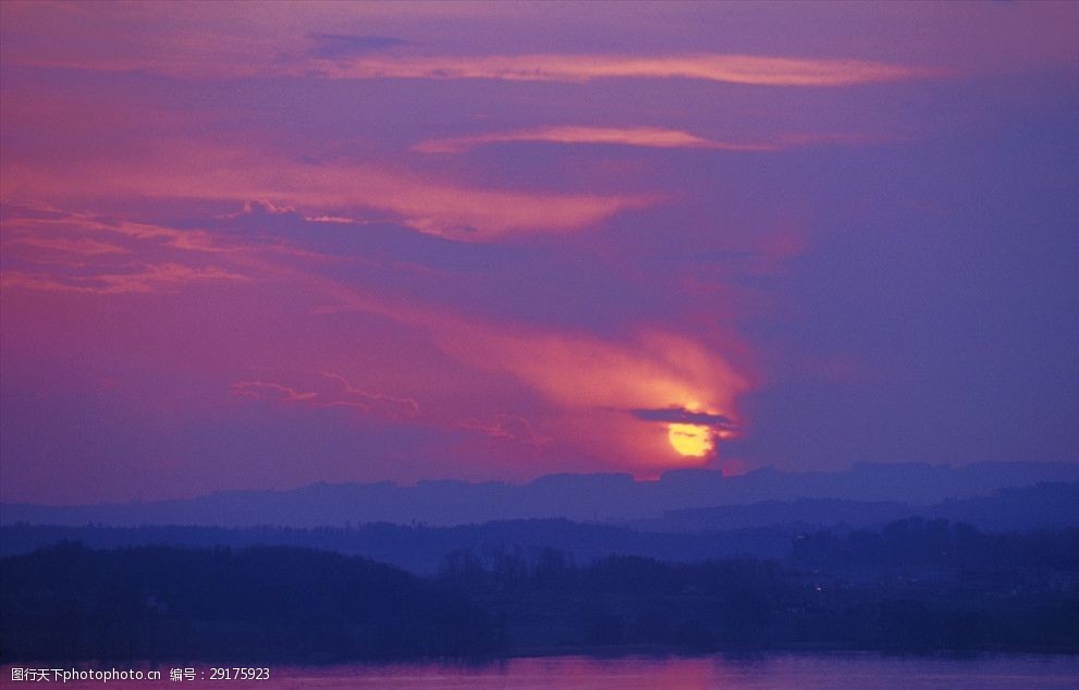 高清夕陽黃昏圖