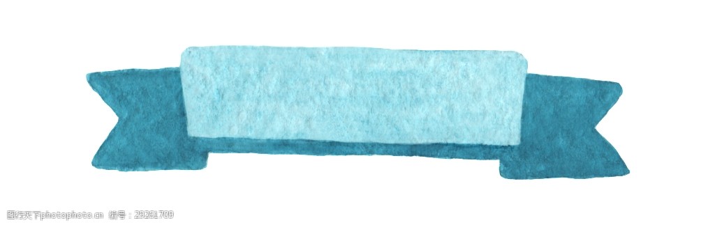 碧蓝横幅透明装饰素材