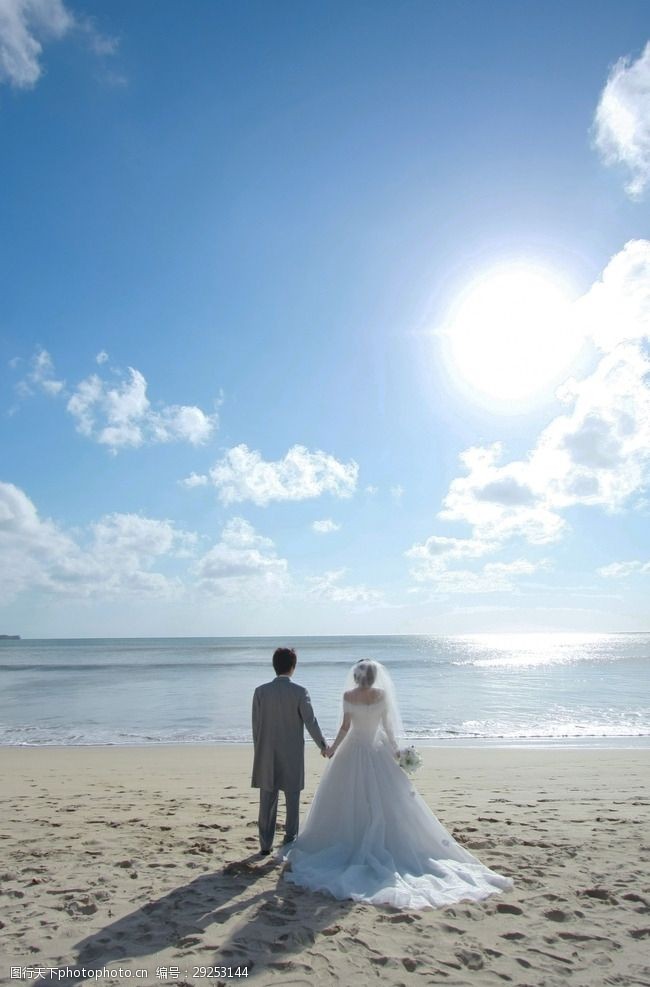 海边沙滩结婚摄影