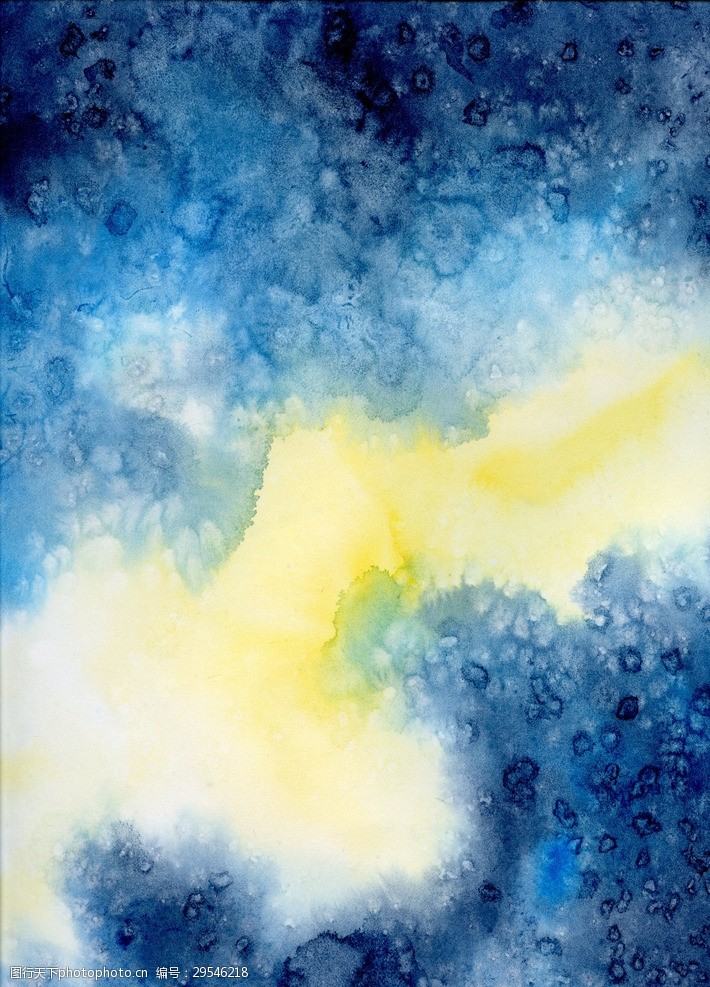 蓝色水彩感觉壁纸背景