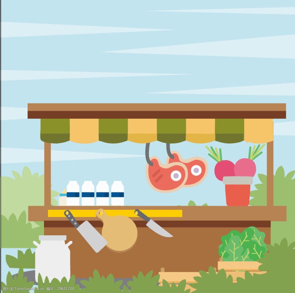 卡通流动售货车