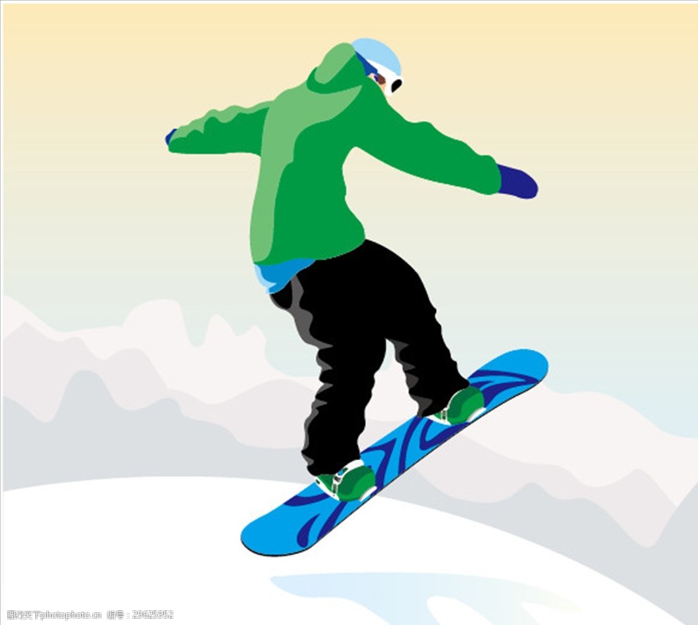 冬奥会滑板画法图片