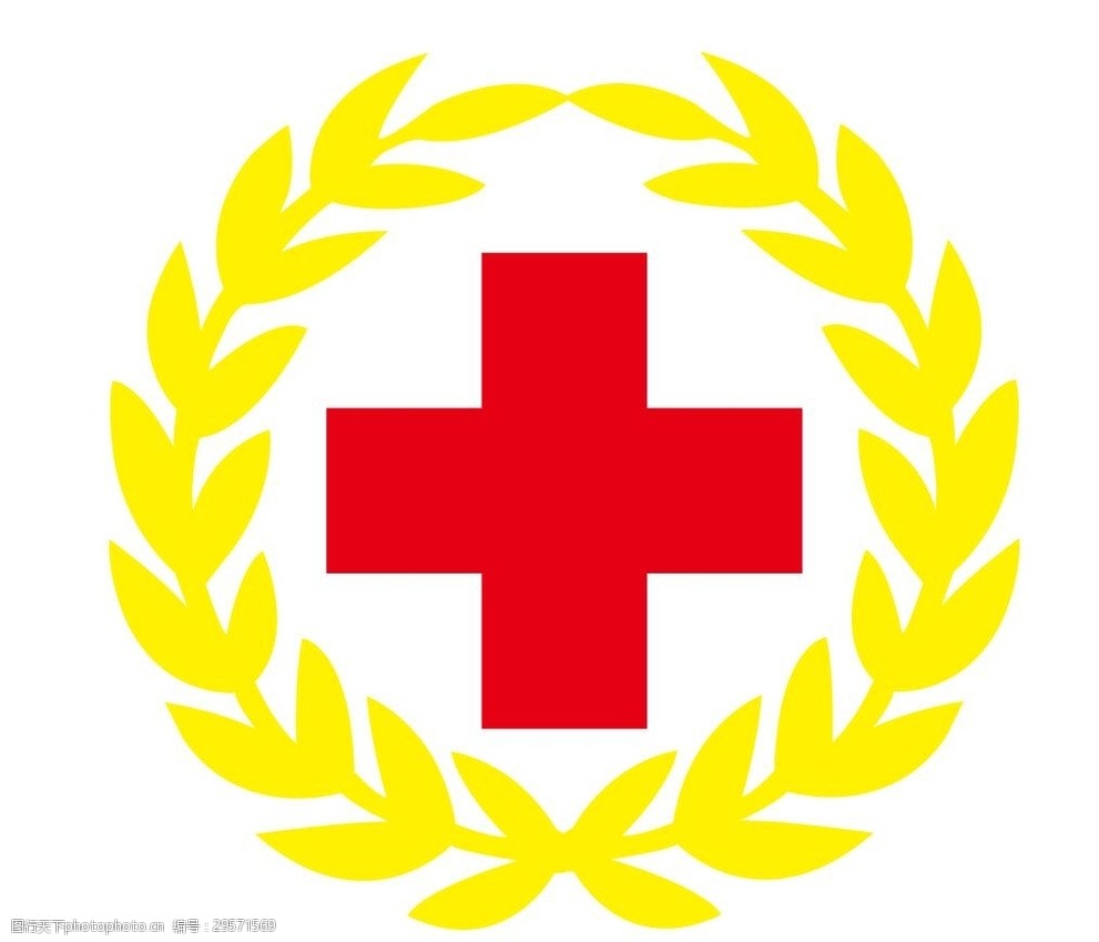 红十字麦穗矢量图