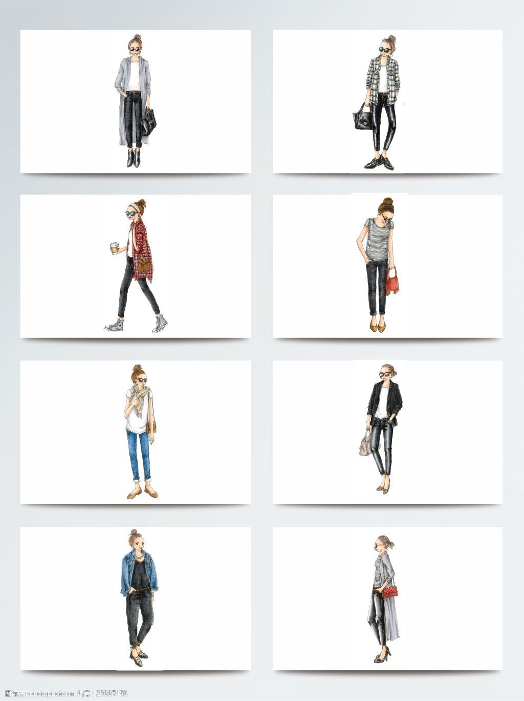 帅气中性裤装搭配装饰元素