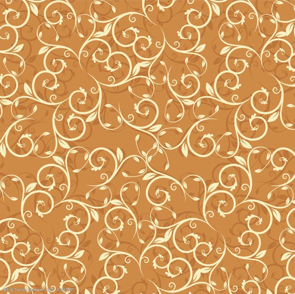 创意花蔓花纹矢量素材