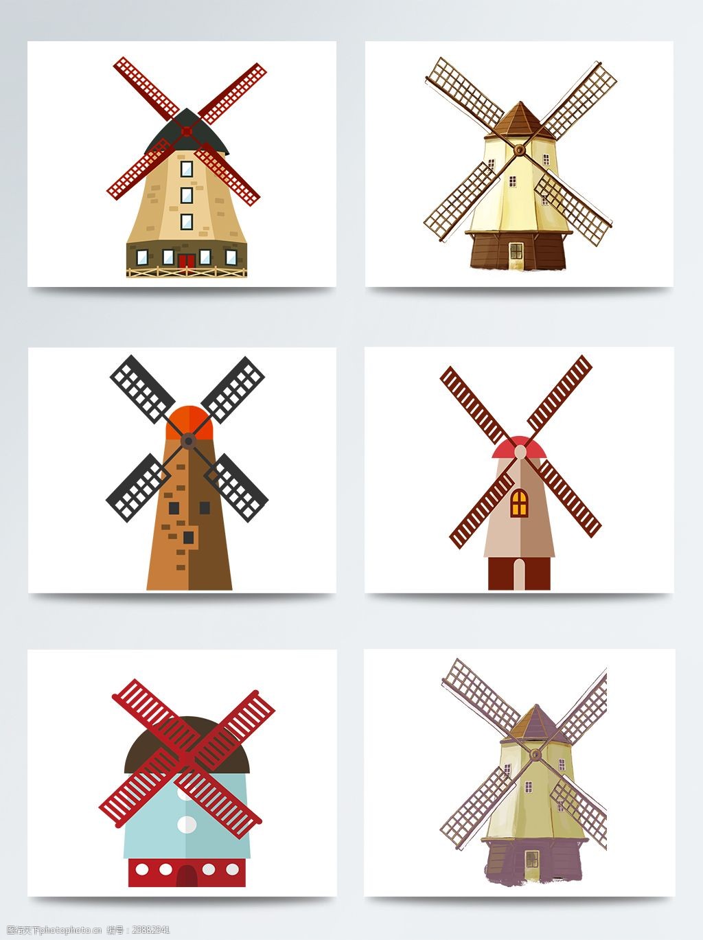 荷兰装饰素材风能合集图片-图行天下图库