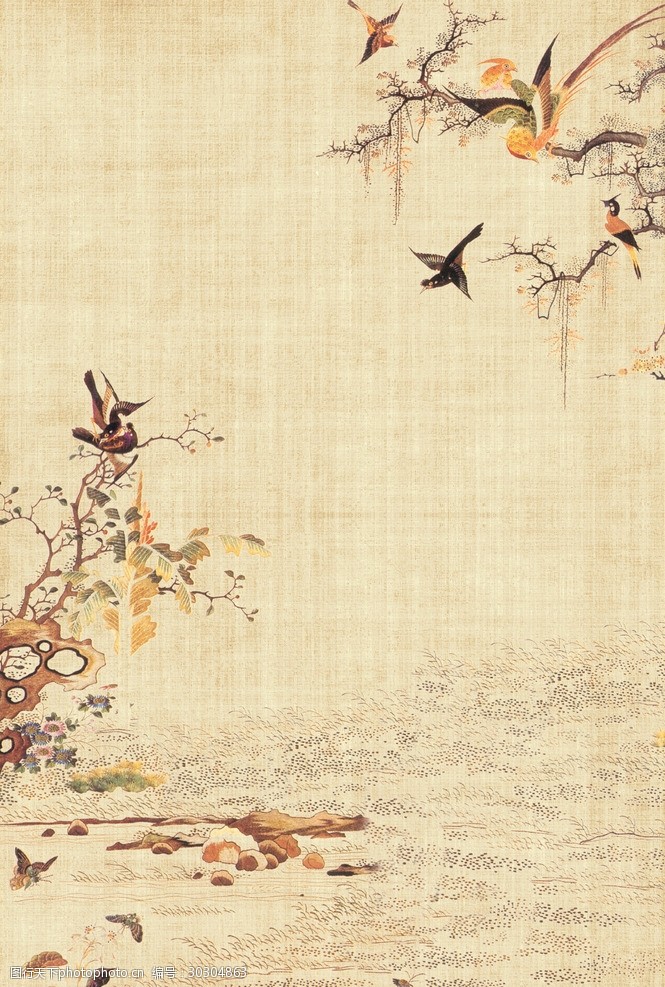 中国风古风工笔画影楼相册模板