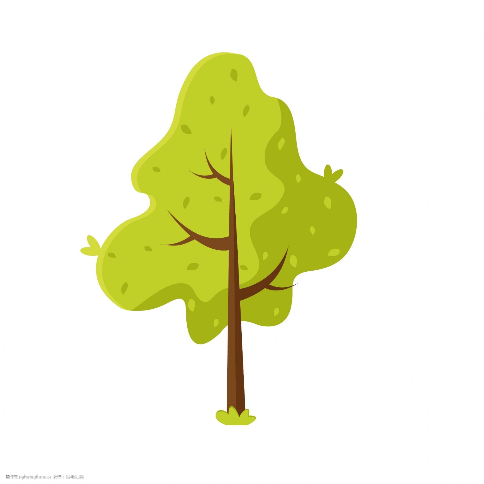 绿色的树矢量素材