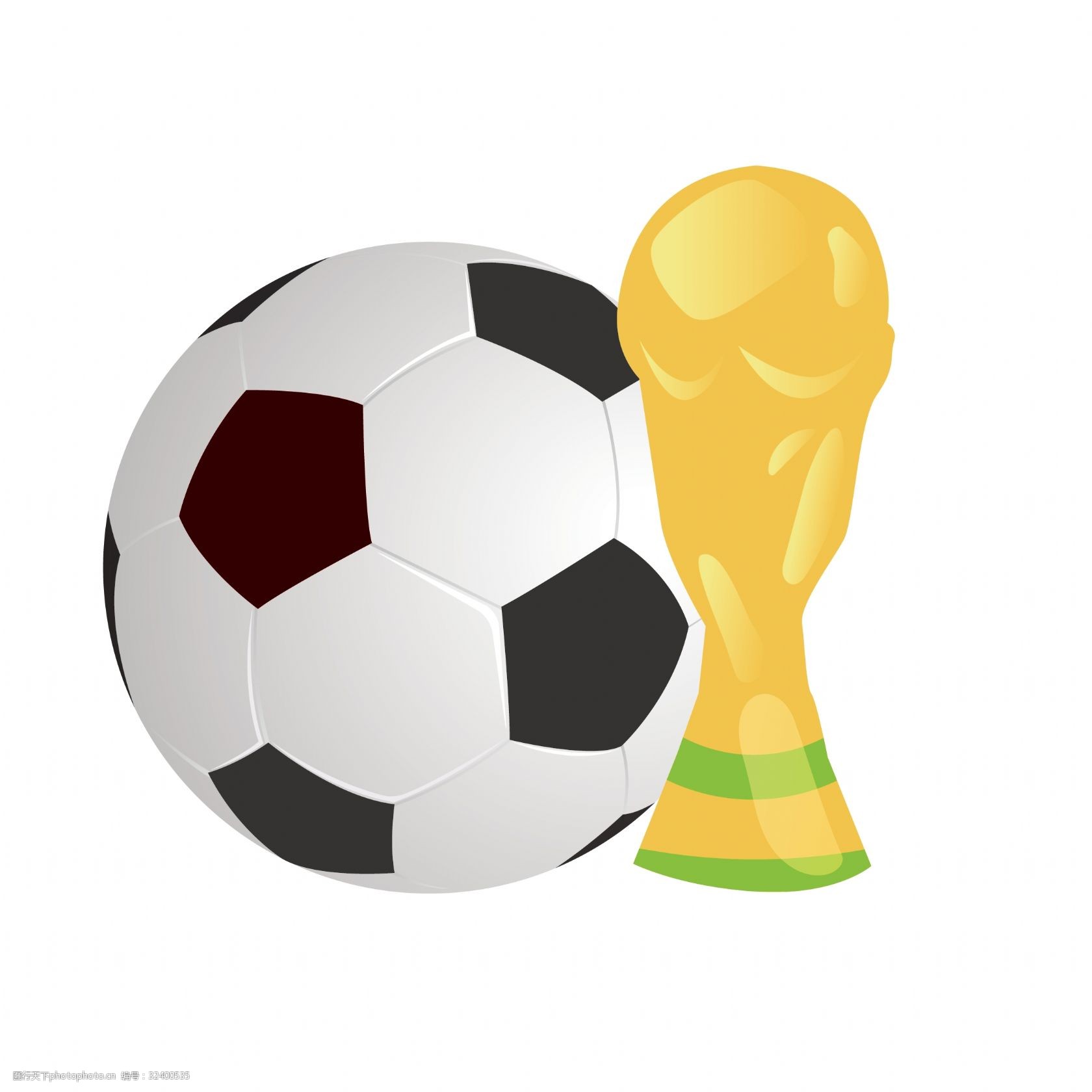 卡通俄罗斯世界杯奖杯矢量素材