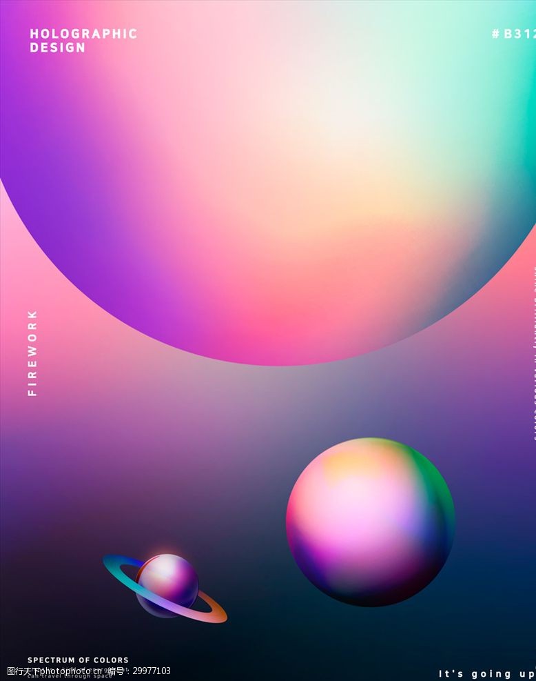 时尚蒸汽波风格海报背景图片下载