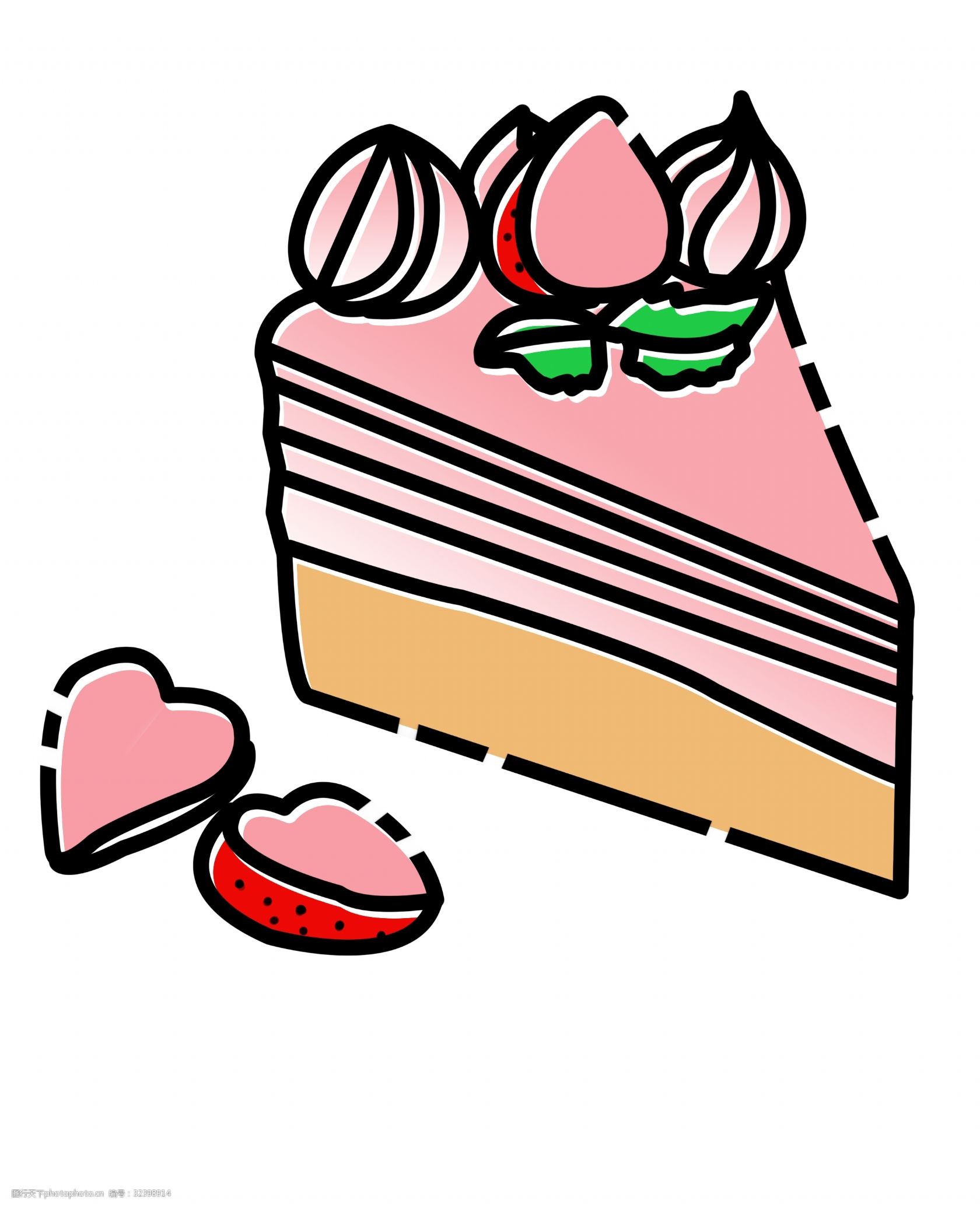 初夏小清新蛋糕png